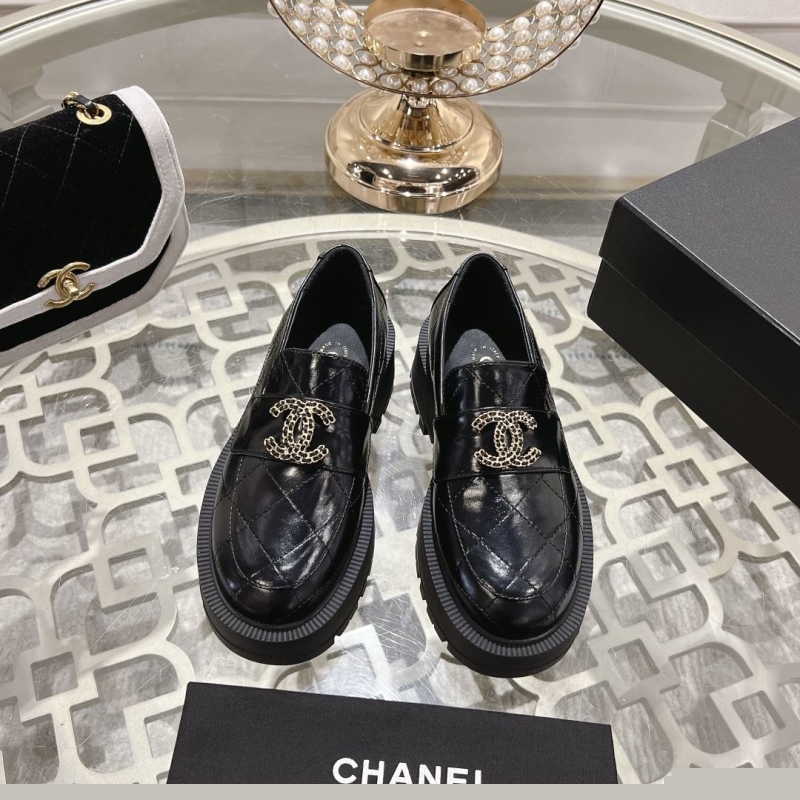 Ch*el leather shoes